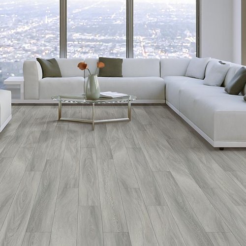 Living Room Gray Greige Luxury Vinyl Plank LVP - Smiddy's CarpetsPlus COLORTILE in Terre Haute, IN